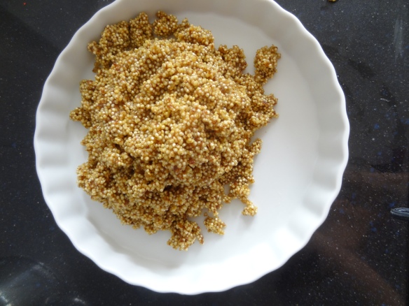 Transfer quinoa to pie dish