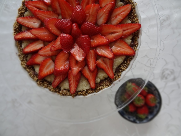 Strawberry-topped gluten-free passover tart