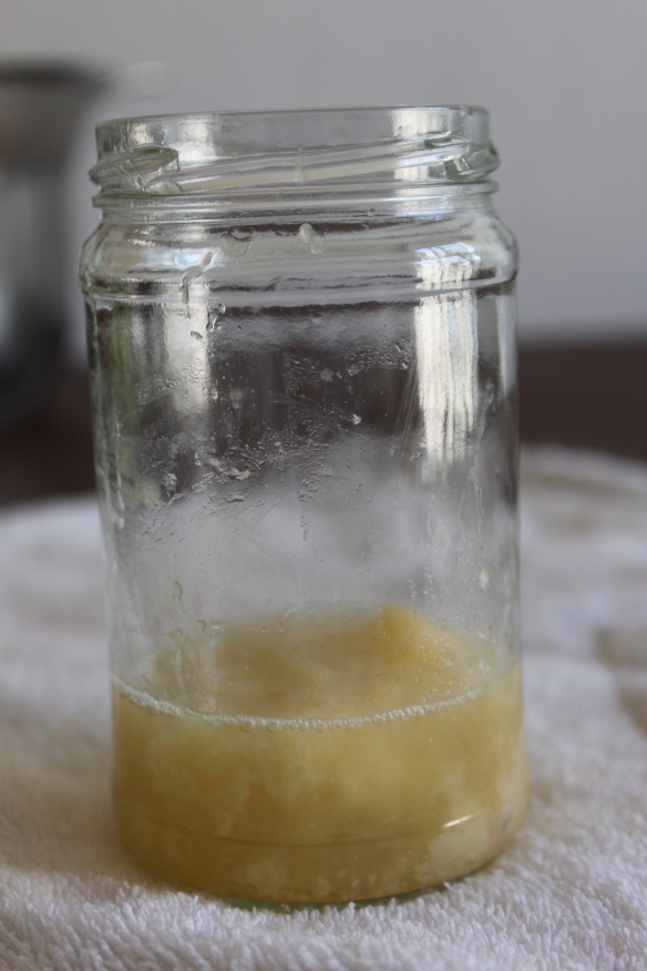 Garlic and lemon in jar